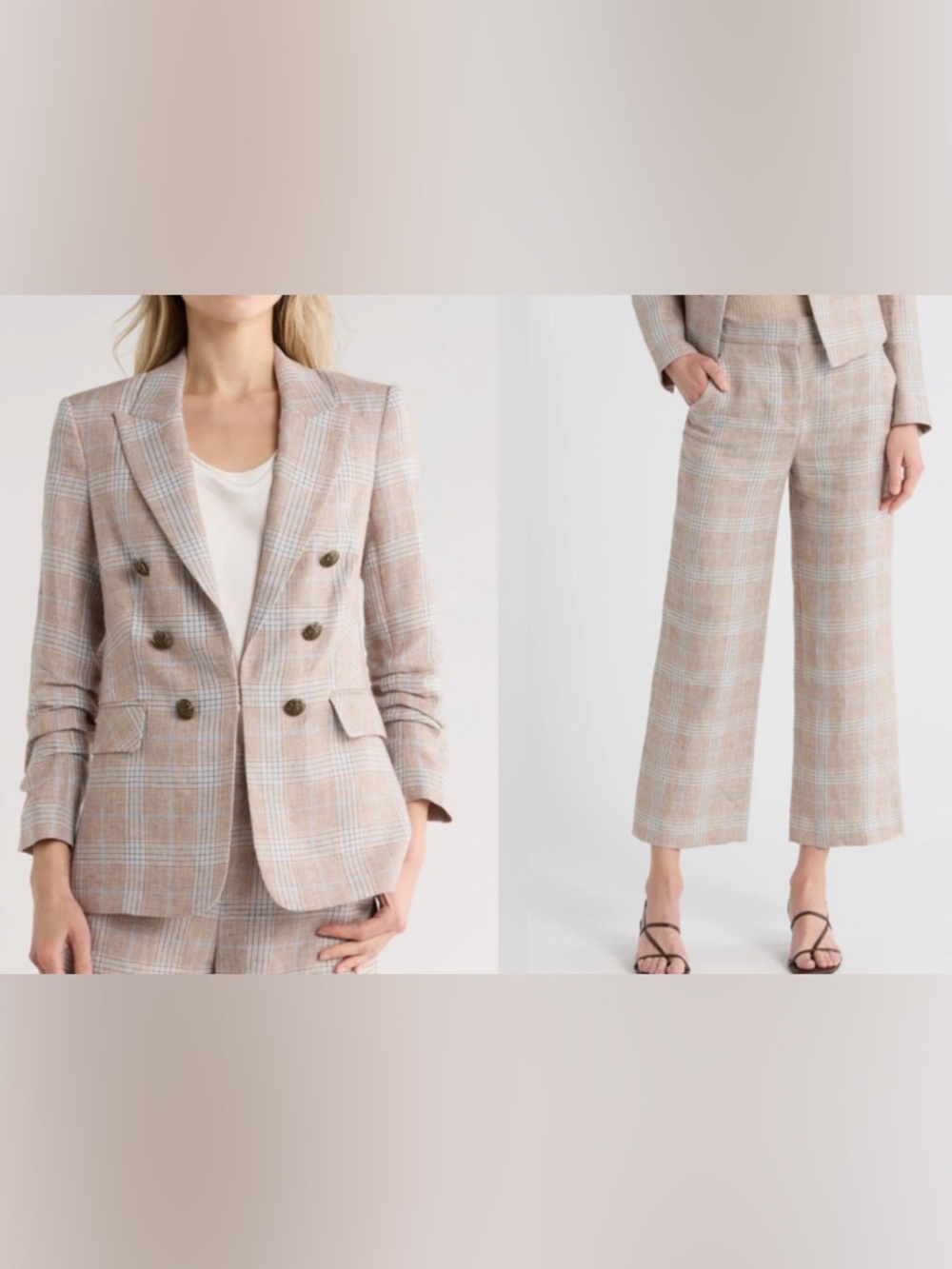 VERONICA BEARD Full Suit - Beacon Linen Dickey Jacket + Pants Sz 0 NWT $1,296